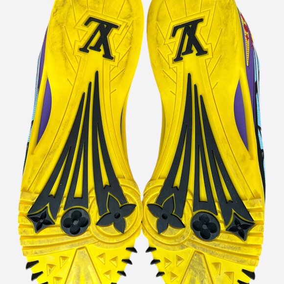 Louis Vuitton Yellow & Blue Sprint Sneakers - Picture 7 of 8